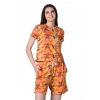 Women's Cotton Blended Printed Round Neck Half Sleeve Top - Shorts Set (Yellow) Women's Cotton Blended Printed Round Neck Half Sleeve Top - Shorts Set (Yellow)