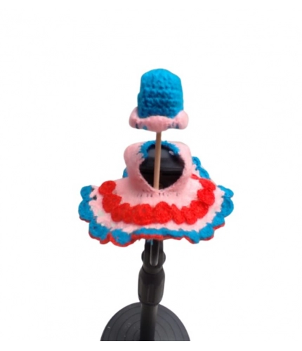 Laddu Gopal Tharad Dress Size: 0 To 6 (Baby Pink-Red)