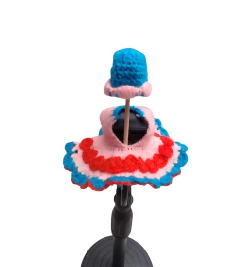 Laddu Gopal Tharad Dress Size: 0 To 6 (Baby Pink-Red)