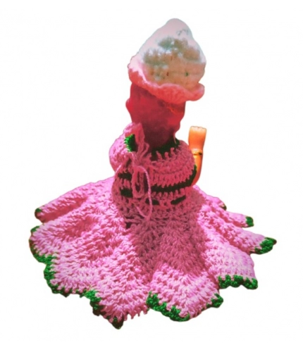 Laddu Gopal Tharad Dress Size: 0 To 6 (Light Pink)