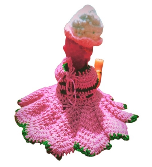 Laddu Gopal Tharad Dress Size: 0 To 6 (Light Pink)