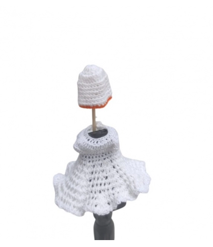 Laddu Gopal Tharad Dress Size: 0 To 6 (White)