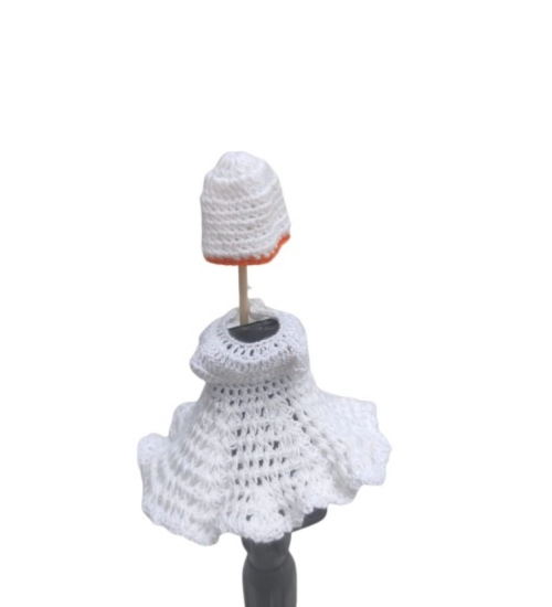 Laddu Gopal Tharad Dress Size: 0 To 6 (White)