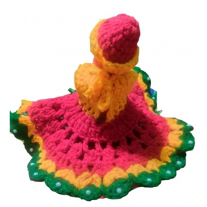 Generic Laddu Gopal Tharad Dress Size: 0 To 6 (Red-Yellow-Green)