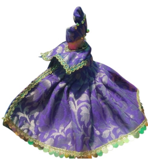 Laddu Gopal Silk Dress Size: 0 To 6 (Blue)