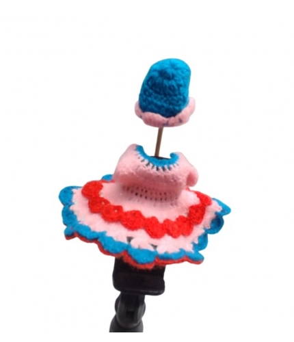 Laddu Gopal Tharad Dress Size: 0 To 6 (Baby Pink-Red)