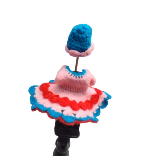 Laddu Gopal Tharad Dress Size: 0 To 6 (Baby Pink-Red)