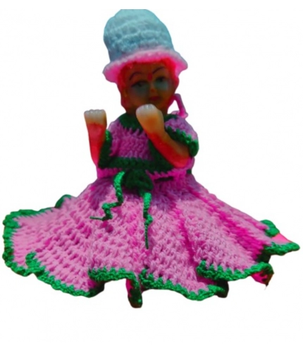 Laddu Gopal Tharad Dress Size: 0 To 6 (Light Pink)
