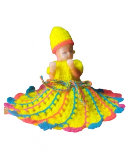 Laddu Gopal Tharad Dress Size: 0 To 6 (Multicolor)