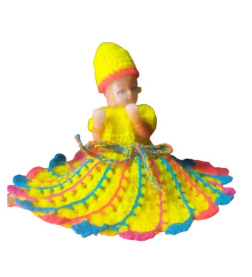Laddu Gopal Tharad Dress Size: 0 To 6 (Multicolor)