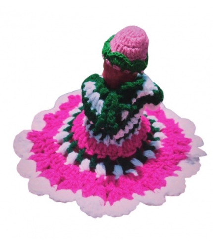 Laddu Gopal Tharad Dress Size: 0 To 6 (Pink-Green)