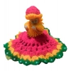 Laddu Gopal Tharad Dress Size: 0 To 6 (Red-Yellow-Green)