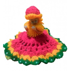Laddu Gopal Tharad Dress Size: 0 To 6 (Red-Yellow-Green)