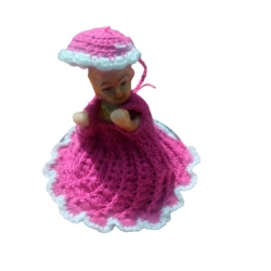 Laddu Gopal Tharad Dress Size: 0 To 6 (Magenta)