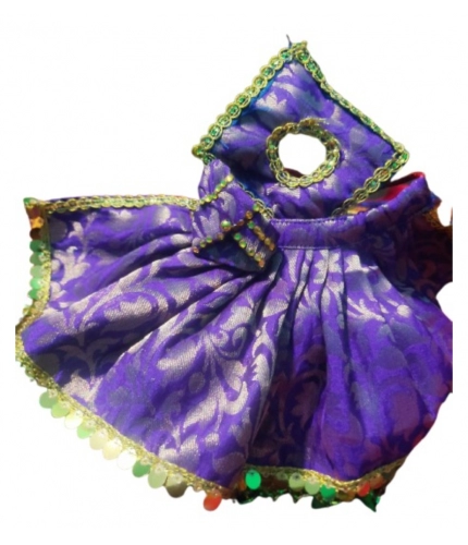 Laddu Gopal Silk Dress Size: 0 To 6 (Blue)