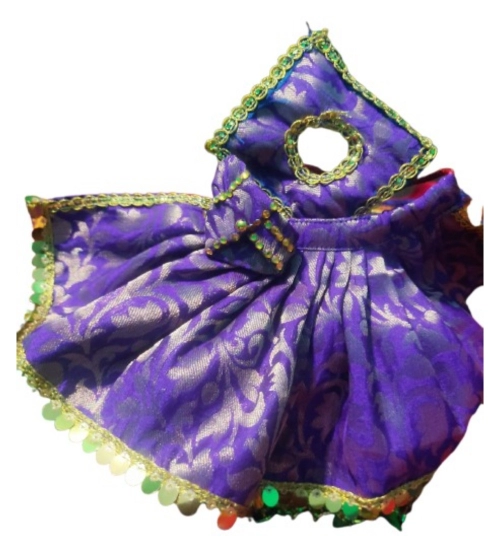 Laddu Gopal Silk Dress Size: 0 To 6 (Blue)