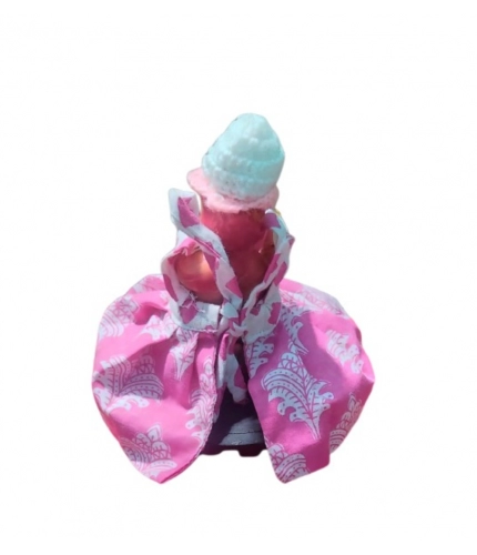 Laddu Gopal Cottn Dress Size: 0 To 6 (Pink)