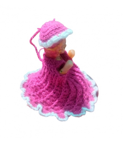Laddu Gopal Tharad Dress Size: 0 To 6 (Magenta)