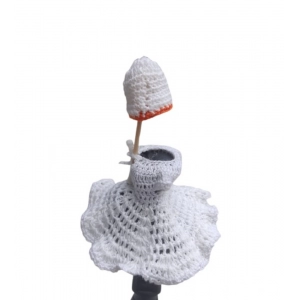 Generic Laddu Gopal Tharad Dress Size: 0 To 6 (White)