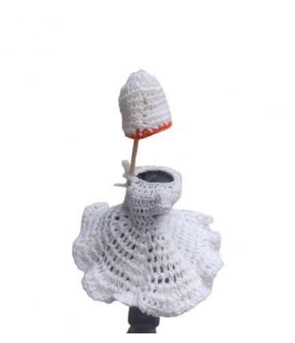 Laddu Gopal Tharad Dress Size: 0 To 6 (White)