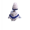 Laddu Gopal Tharad Dress Size: 0 To 6 (White-Blue) Laddu Gopal Tharad Dress Size: 0 To 6 (White-Blue)