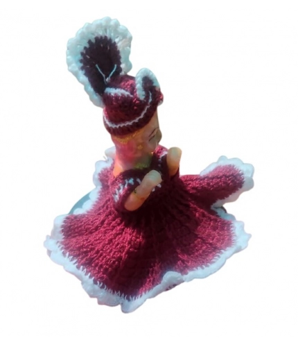 Laddu Gopal Tharad Dress Size: 0 To 6 (Maroon)
