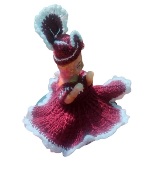 Laddu Gopal Tharad Dress Size: 0 To 6 (Maroon)
