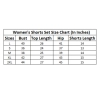 Women's Cotton Blended Printed Round Neck Half Sleeve Top - Shorts Set (Multicolor)