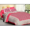 Dropship Cotton Printed Queen Size Bedsheet With 2 Pillow Covers (Pink, 90x100 Inch)