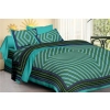 Dropship Cotton Printed Queen Size Bedsheet With 2 Pillow Covers (Green, 90x100 Inch)
