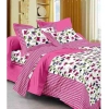 Dropship Cotton Printed Queen Size Bedsheet With 2 Pillow Covers (Pink, 90x100 Inch)