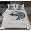 Dropship Cotton Printed Queen Size Bedsheet With 2 Pillow Covers (White, 90x100 Inch)