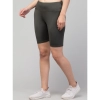 Women's Polyester Solid Above Knee High-Rise Shorts (Green) Women's Polyester Solid Above Knee High-Rise Shorts (Green)