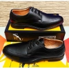 Men's Casual Faux Leather Solid Lace-Up Formal Shoes (Black)