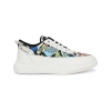Men's Casual Synthetic Printed Lace-Up Shoes (White)