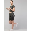 Women's Polyester Solid Above Knee High-Rise Shorts (Green) Women's Polyester Solid Above Knee High-Rise Shorts (Green)