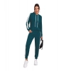 Dropship Women's Knitting stretchable Solid Hooded Neck Full Sleeve Track Suit (Morpich)