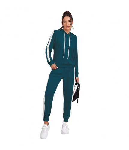 Women's Knitting strachable Solid Hooded Neck Full Sleeve Track Suit (Morpich)