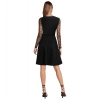 Dropship Women's Knitting stretchable Solid Round Neck Full Sleeve Dress (Black)