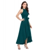 Dropship Women's Polyster Solid Halter Neck Sleeveless Dress (Morpichh)