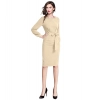 Dropship Women's Knitting stretchable Solid Round Neck Full Sleeve Dress (Beige )