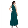 Dropship Women's Polyster Solid Halter Neck Sleeveless Dress (Morpichh)