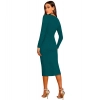 Dropship Women's Knitting stretchable Round Neck Full Sleeve Dress (Morpich )