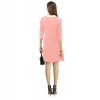 Dropship Women's Polyester Solid Collar 3-4th Dress (Peach)