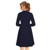 Dropship Women's Knitting stretchable Solid Round Neck Full Sleeve Dress (Blue)