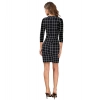 Dropship Women's Polyester Solid High Neck Full Sleeve Dress (Black)