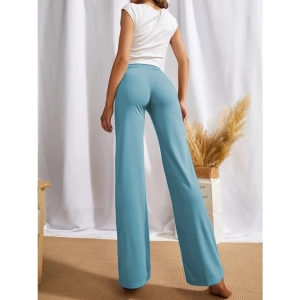 Generic Women's Polyester Solid Regular Fit Pant (Pista)