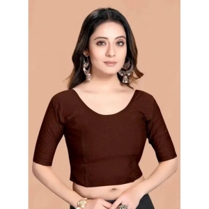 Generic Pack Of_2 Women's Hosiery Short Sleeves Round Neck Non-Padded Blouse (Brown)