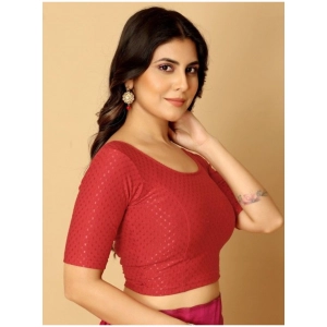 Generic Pack Of_2 Women's Hosiery Short Sleeves Round Neck Non-Padded Blouse (Red)