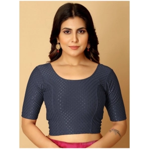 Generic Pack Of_2 Women's Hosiery Short Sleeves Round Neck Non-Padded Blouse (Navy Blue)